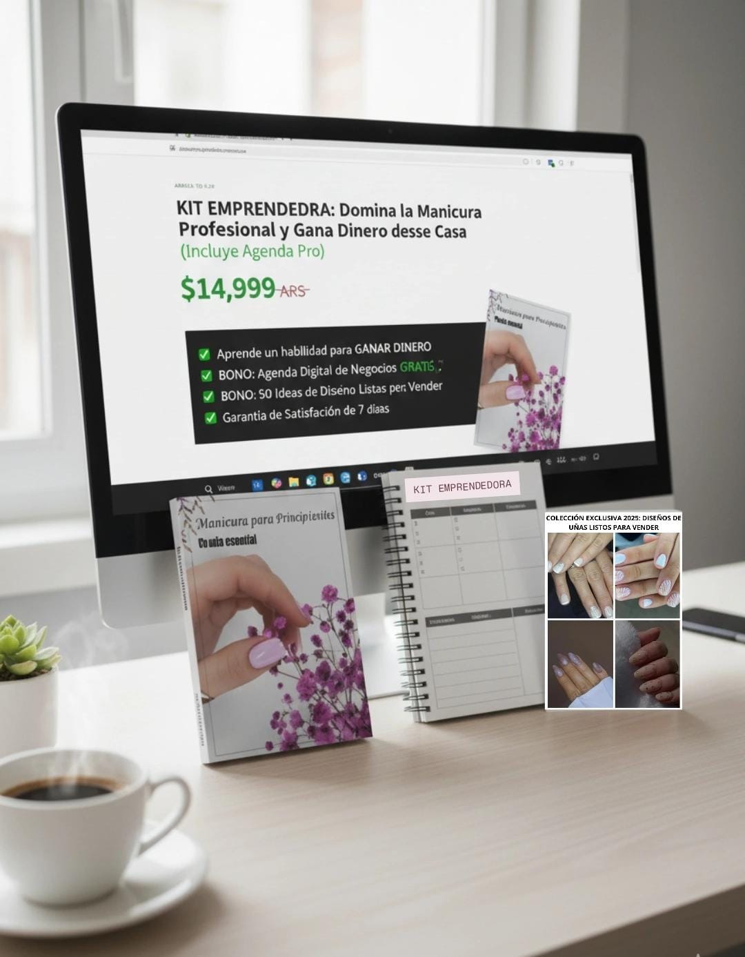 KIT EMPRENDEDORA: Manicura Profesional para CASA o NEGOCIO (Incluye Agenda Pro)
