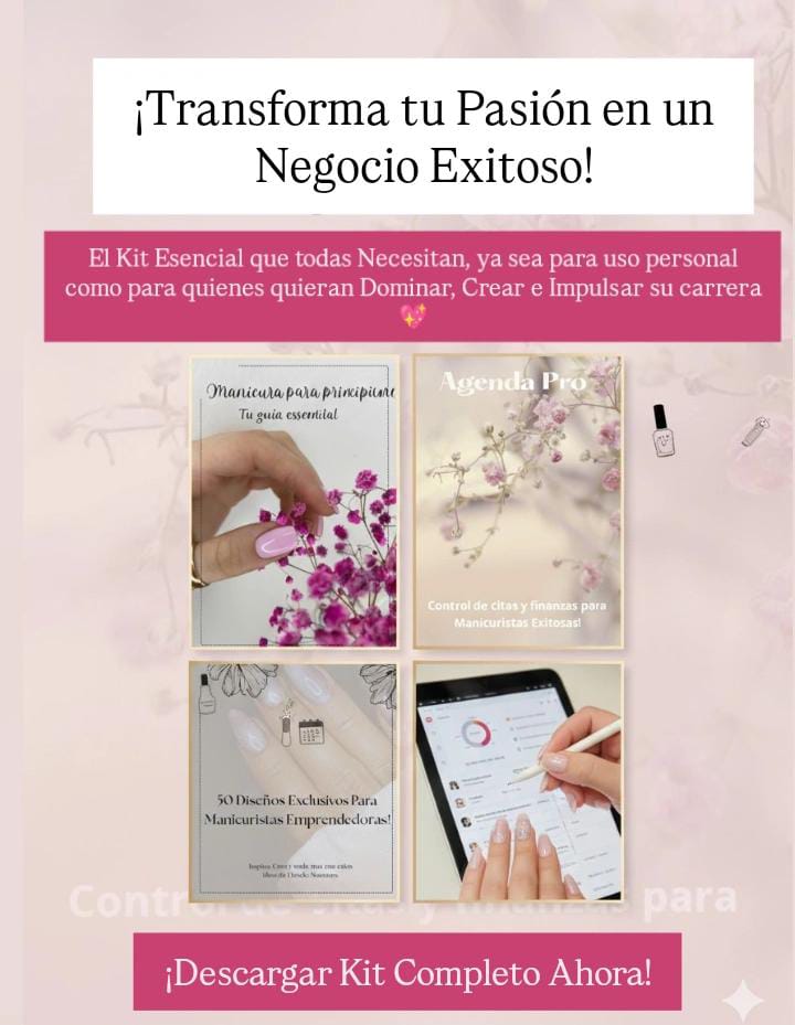 KIT EMPRENDEDORA: Manicura Profesional para CASA o NEGOCIO (Incluye Agenda Pro)